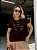 T-SHIRT HAPPINESS BORBOLETAS DTF CHOCOLATE - Imagem 1