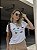 T-SHIRT HAPPINESS BORBOLETAS DTF BRANCO - Imagem 1