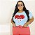 T-SHIRT PLUS SIZE ONDAS CORAÇÃO NEW YORK DTF AZUL BEBÊ XG - Imagem 1