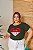 T-SHIRT PLUS SIZE ONDAS CORAÇÃO NEW YORK DTF VERDE MILITAR XG - Imagem 1