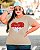 T-SHIRT PLUS SIZE ONDAS CORAÇÃO NEW YORK DTF BEGE XG - Imagem 1