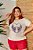 T-SHIRT PLUS SIZE TIGRES CORAÇÃO DTF OFF WHITE XG - Imagem 1