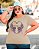 T-SHIRT PLUS SIZE TIGRES CORAÇÃO DTF BEGE XG - Imagem 1