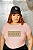 T-SHIRT PLUS SIZE PADRÃO GUCCI DTF ROSA BEBÊ XG - Imagem 1