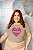 T-SHIRT PLUS SIZE CORAÇÃO COACH DTF BEGE XG - Imagem 1