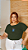 T-SHIRT PLUS SIZE STITCH BRAVO DTF VERDE MILITAR XG - Imagem 1