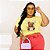 T-SHIRT PLUS SIZE COFFEE LOVER URSO DTF AMARELO BEBÊ XG - Imagem 1