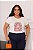 T-SHIRT PLUS SIZE MAKE MAGIC ARCO-IRÍS DTF OFF WHITE XG - Imagem 1