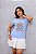 T-SHIRT MAKE MAGIC ARCO-IRÍS DTF AZUL BEBÊ - Imagem 1