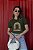 T-SHIRT MAKE MAGIC ARCO-IRÍS DTF VERDE MILITAR - Imagem 1