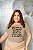 T-SHIRT PLUS SIZE WILD AND FREE DTF BEGE XG - Imagem 1