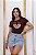 T-SHIRT SPREAD ARCO-IRIS DTF CHOCOLATE - Imagem 1