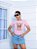 T-SHIRT LAÇO FEEL ANIMAL PRINT DTF ROSA BEBÊ - Imagem 1