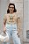T-SHIRT LAÇO FEEL ANIMAL PRINT DTF BEGE - Imagem 1