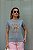 T-SHIRT LAÇO FEEL ANIMAL PRINT DTF CINZA - Imagem 1