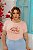 T-SHIRT PLUS SIZE CAVALO COWGIRL DTF ROSA BEBÊ XG - Imagem 1