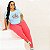 T-SHIRT PLUS SIZE CAVALO COWGIRL DTF AZUL BEBÊ XG - Imagem 1