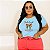 T-SHIRT PLUS SIZE LAÇO FEEL ANIMAL PRINT DTF AZUL BEBÊ XG - Imagem 1