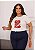 T-SHIRT PLUS SIZE CACTUS WILD LOVE DTF OFF WHITE XG - Imagem 1