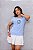 T-SHIRT HELLO KITTY DTF AZUL BEBÊ - Imagem 1
