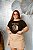 T-SHIRT PLUS SIZE MAJESTIC LEOPARD DTF CHOCOLATE XG - Imagem 1