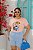 T-SHIRT PLUS SIZE STITCH ARCO-IRIS DTF ROSA BEBÊ XG - Imagem 2