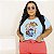 T-SHIRT PLUS SIZE STITCH ARCO-IRIS DTF AZUL BEBÊ XG - Imagem 1