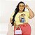 T-SHIRT PLUS SIZE STITCH ARCO-IRIS DTF AMARELO BEBÊ XG - Imagem 2