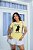 T-SHIRT DOG DACHSHUND DTF AMARELO BEBÊ - Imagem 1