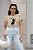 T-SHIRT DOG DACHSHUND DTF BEGE - Imagem 1