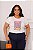 T-SHIRT PLUS SIZE PEIXES CÔTE A'ZUR DTF OFF WHITE XG - Imagem 1