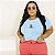 T-SHIRT PLUS SIZE CHANEL DTF AZUL BEBÊ XG - Imagem 1