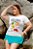 T-SHIRT PLUS SIZE FRUTAS FRESH GARDEN DTF OFF WHITE XG - Imagem 1