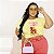 T-SHIRT PLUS SIZE URSO SUMMER SEASON DTF AMARELO BEBÊ XG - Imagem 1