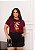 T-SHIRT PLUS SIZE URSO SUMMER SEASON DTF MARSALA XG - Imagem 1