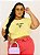 T-SHIRT PLUS SIZE PRADA DTF AMARELO BEBÊ XG - Imagem 1