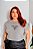 T-SHIRT PLUS SIZE PRADA DTF CINZA XG - Imagem 1