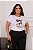 T-SHIRT PLUS SIZE PERNALONGA E PATOLINO DTF BRANCO XG - Imagem 1