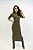 VESTIDO MIDI GOLA ALTA VERDE MILITAR - Imagem 1