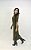 VESTIDO MIDI GOLA ALTA VERDE MILITAR - Imagem 2
