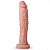 Pênis Grande Dildo Consolo Prepúcio Prótese Realista 17,5cm - Imagem 1