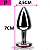 Plug Anal Inox Grande Feminino Gay Excita Dilata Sexo Tesão Preto Com Vermelho - Imagem 2