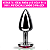 Plug Anal Inox Grande Feminino Gay Excita Dilata Sexo Tesão Preto Com Vermelho - Imagem 4