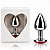 Plug Anal Inox Grande Feminino Gay Excita Dilata Sexo Tesão Preto Com Vermelho - Imagem 2