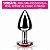 Plug Anal Inox Grande Feminino Gay Excita Dilata Sexo Tesão Preto Com Vermelho - Imagem 5