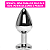 Plug Anal Jóia Aço Inox Grande Avançado Cônico Com Cristal Formato Coração G - Imagem 7