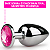 Plug Anal Aço Inox Médio Feminino Masculino Dilata Lubrifica M - Imagem 6