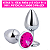 Plug Anal Aço Inox Médio Feminino Masculino Dilata Lubrifica M - Imagem 10