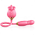 Vibrador Luxo Formato Rosa Lingua Estimula Clitóris Ponto G - Imagem 1