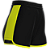 Short Beach Tennis Feminino Preto e Amarelo Fluor - Imagem 1